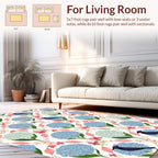 Floral Bird Butterfly Garden Pattern Rug