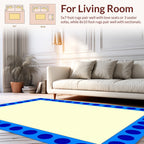 Blue Dot Border Design Rug