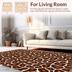 Brown Giraffe Spot Pattern Rug