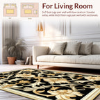 Ornate Floral Scrollwork Pattern Rug