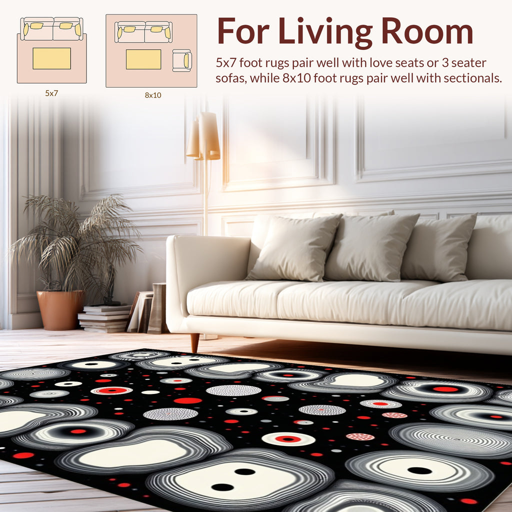 Abstract Organic Eye Pattern Rug