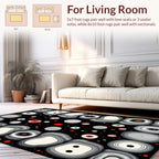 Abstract Organic Eye Pattern Rug