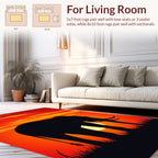 Sunset Elephant Savanna Silhouette Rug