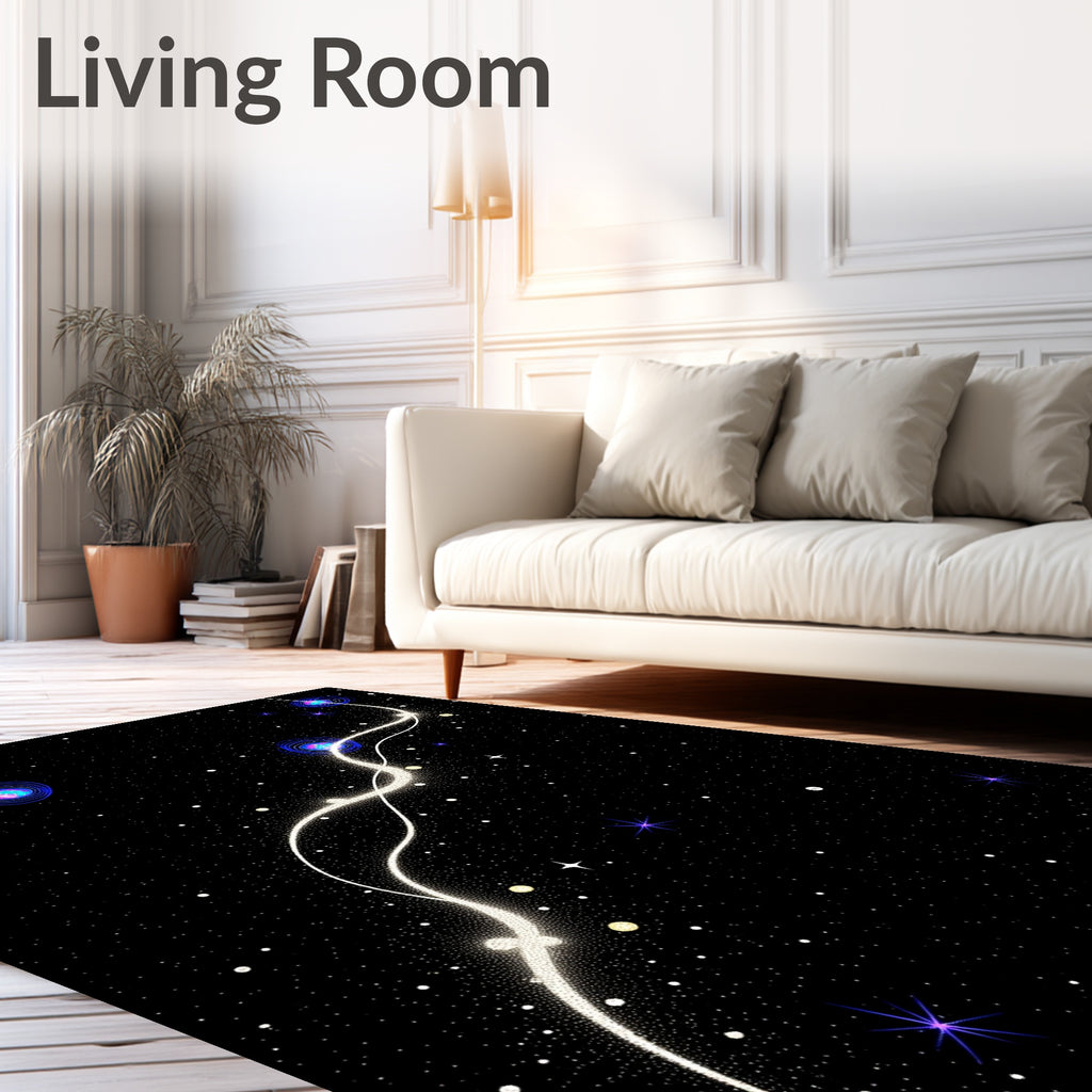 Cosmic Twisting Nebula Galaxy Swirl Rug
