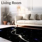 Cosmic Twisting Nebula Galaxy Swirl Rug