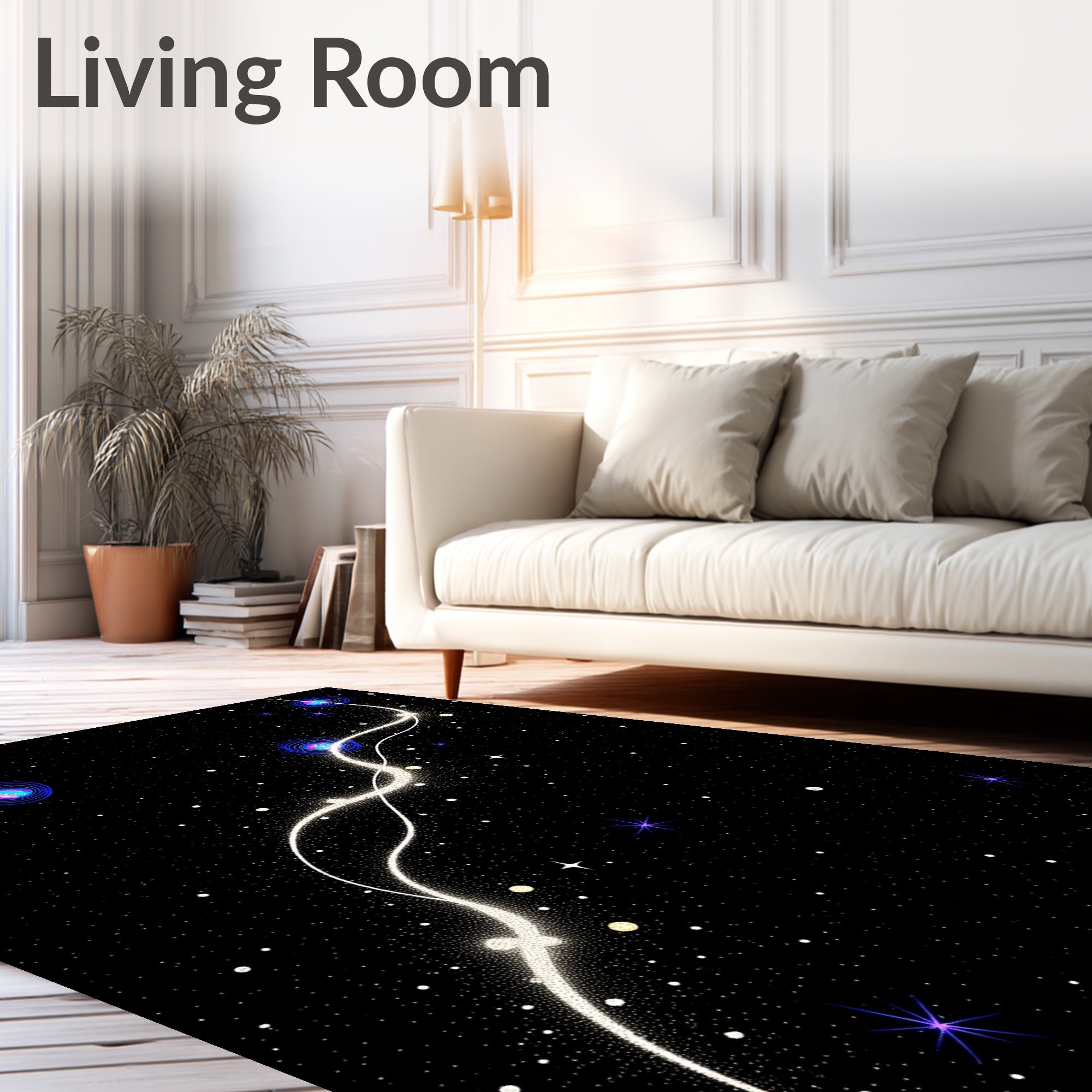 Cosmic Twisting Nebula Galaxy Swirl Rug