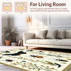 Botanical Insects Flora Pattern Rug