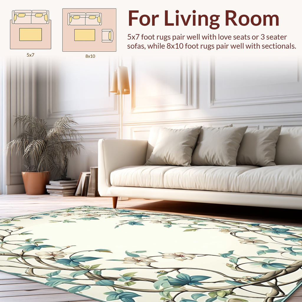 Vine Floral Pattern Rug