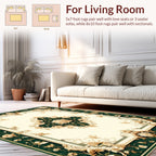 Elegant Floral Scroll Garden Motif Rug