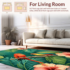 Tropical Parrots Hibiscus Garden Rug