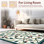 Vine Cherry Botanical Pattern Rug
