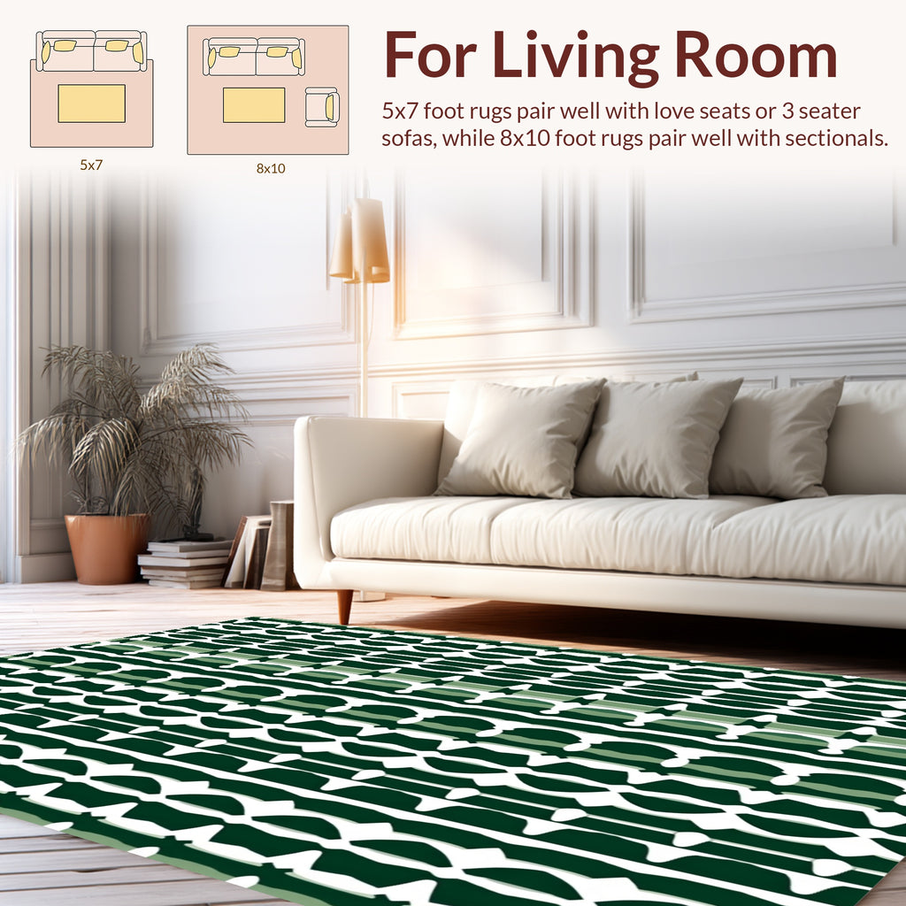 Vertical Abstract Color Block Pattern Rug
