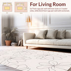 Delicate Bloom Line Art Pattern Rug