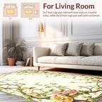 Whimsical Blossom Vine Pattern Rug