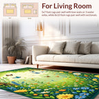 Enchanted Meadow Butterflies and Flowers Rug
