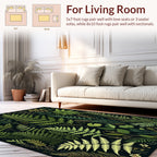 Deep Forest Fern And Foliage Design Rug