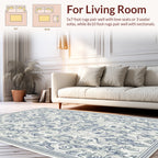 Ornate Floral Scrollwork Patterned Rug
