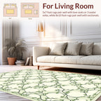 Green Vine Lattice Pattern Rug