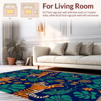 Wild Tigers In Tropical Jungle Rug