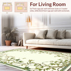 Delicate Blooming Vine Border Design Rug