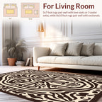 Bold Tribal Style Face Pattern Rug