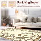 Vintage Floral Vine Scrollwork Design Rug