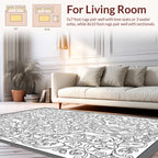 Art Nouveau Floral Scrollwork Rug