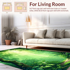 Lush Forest Daylight Rays Design Rug