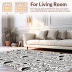 Woodland Mushroom Vine Pattern Rug