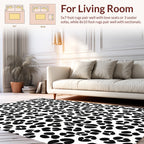 Bold Black Spot Patterned Design Rug