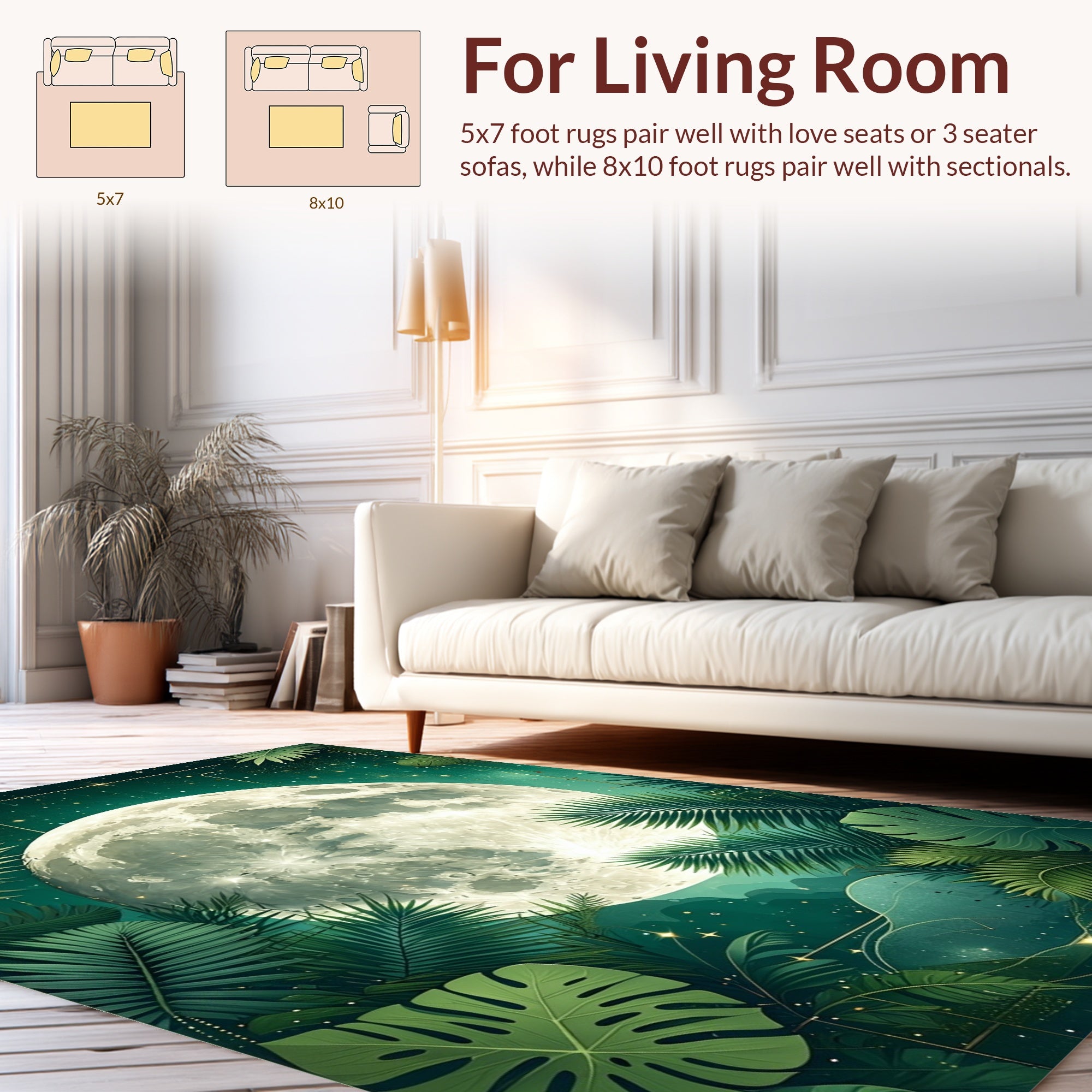 Mystical Moon Verdant Jungle Rug