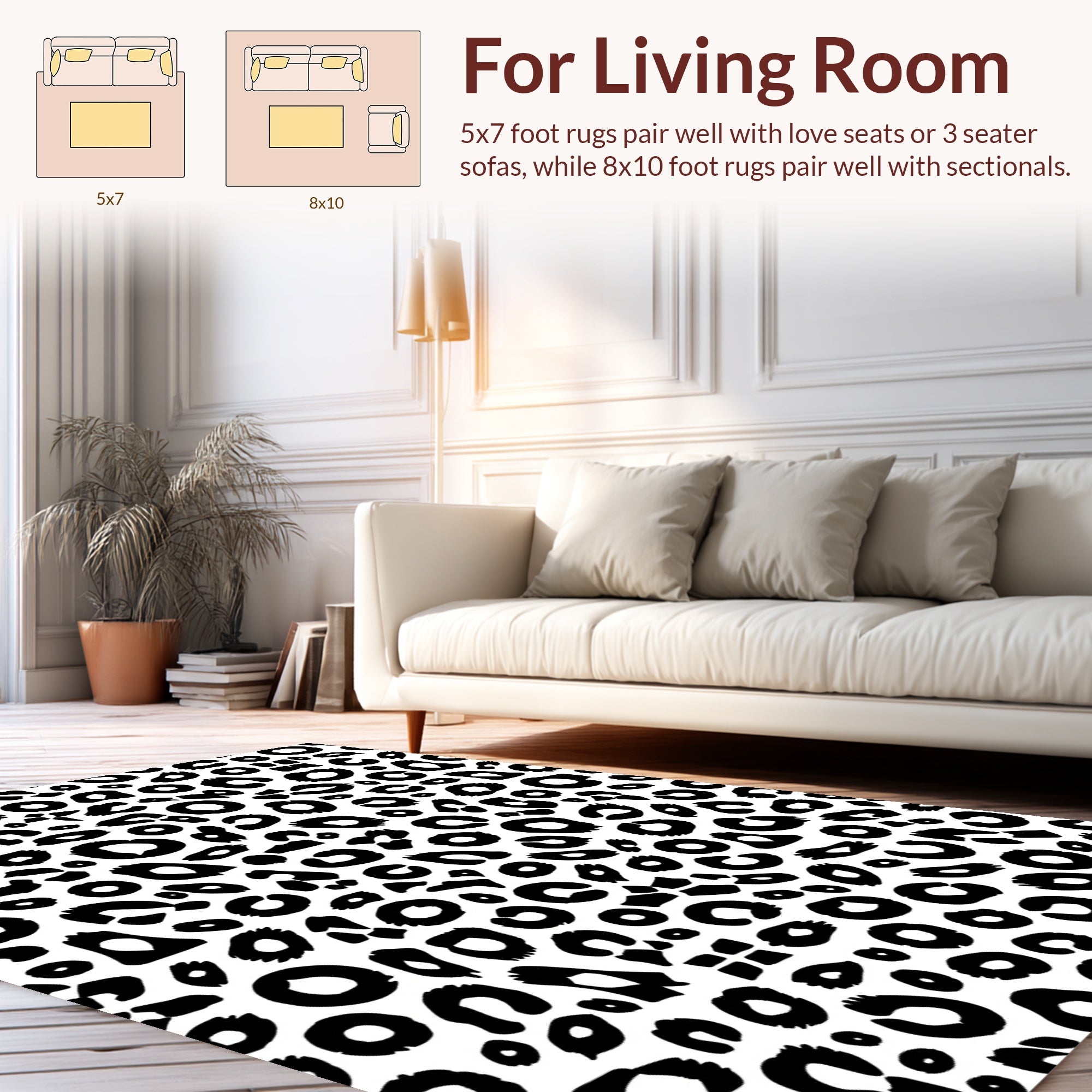 Bold Animal Print Pattern Rug