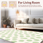 Whimsical Green Polka Dot Design Rug