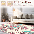 Vintage Floral Mandala Patterned Rug
