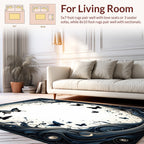 Night Sky Butterfly Swirl Design Rug
