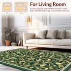 Classic Green Botanical Vine Rug