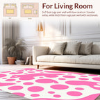 Whimsical Pink Animal Shapes Pattern Rug