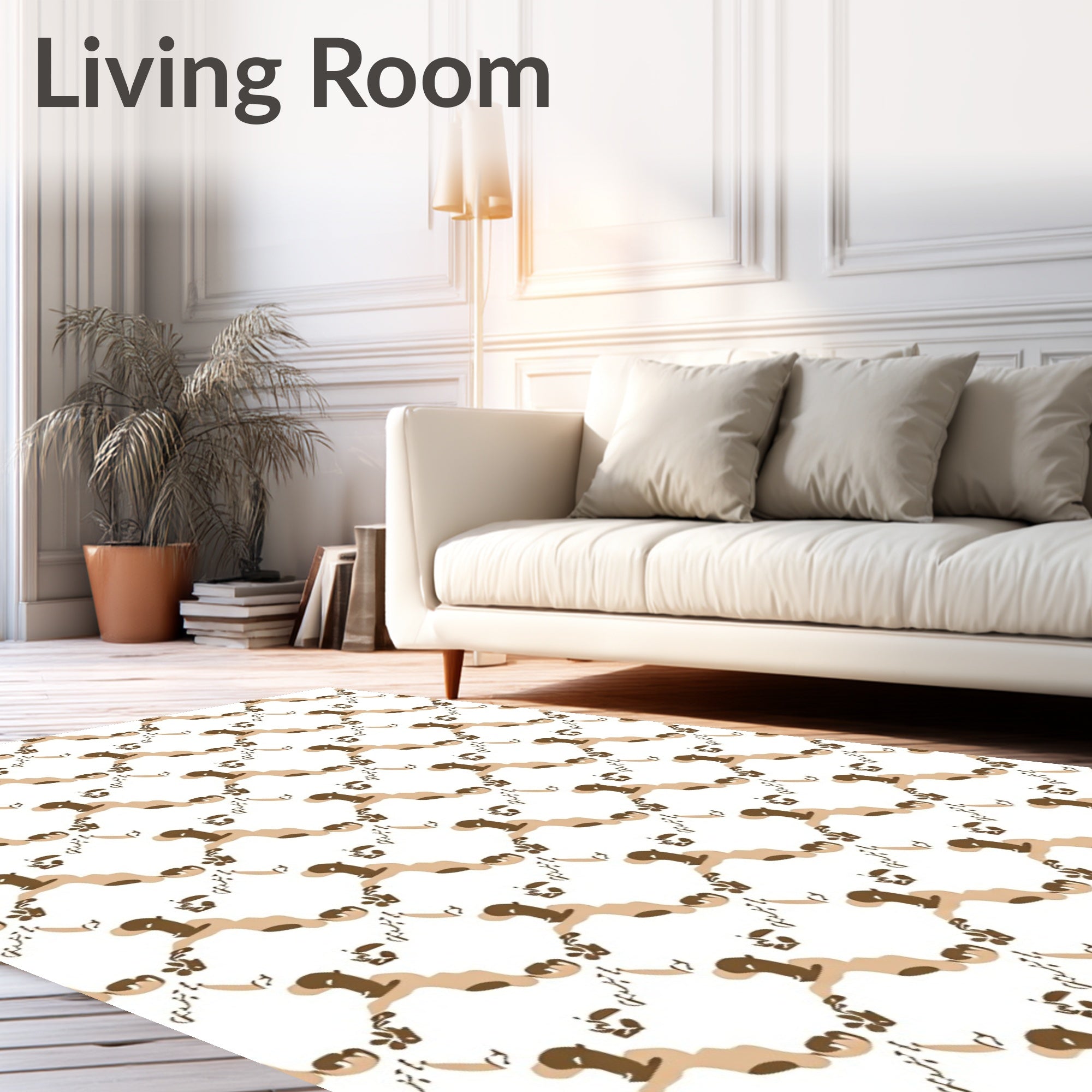 Earthy Tones Abstract Organic Flow Rug