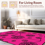 Bold Floral Outline Pattern Rug