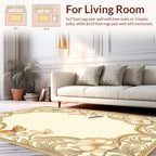 Elegant Floral Butterfly Motif Rug