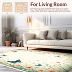 Whimsical Butterfly Garden Pattern Rug