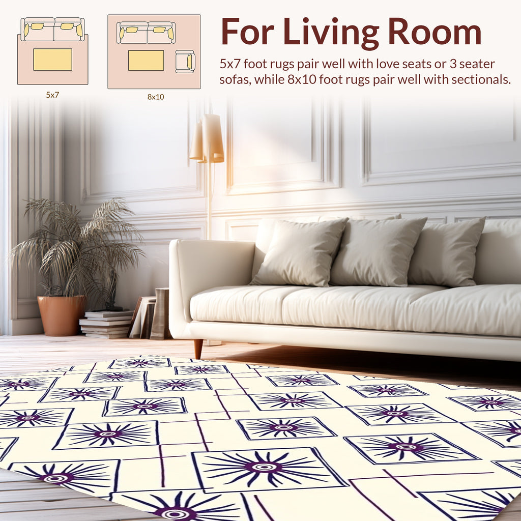 Diamond Starburst Pattern Rug
