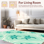 Oceanic Turtle Flow Pattern Rug