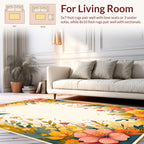 Vibrant Tropical Floral Pattern Rug