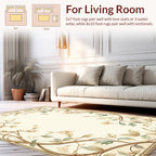 Delicate Floral Vine Border Design Rug