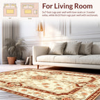Ornate Floral Pattern With Cream Border Rug