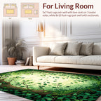 Enchanted Forest Leaf Pattern Design Rug