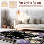 Floral Vine With Lavender Blossoms Rug