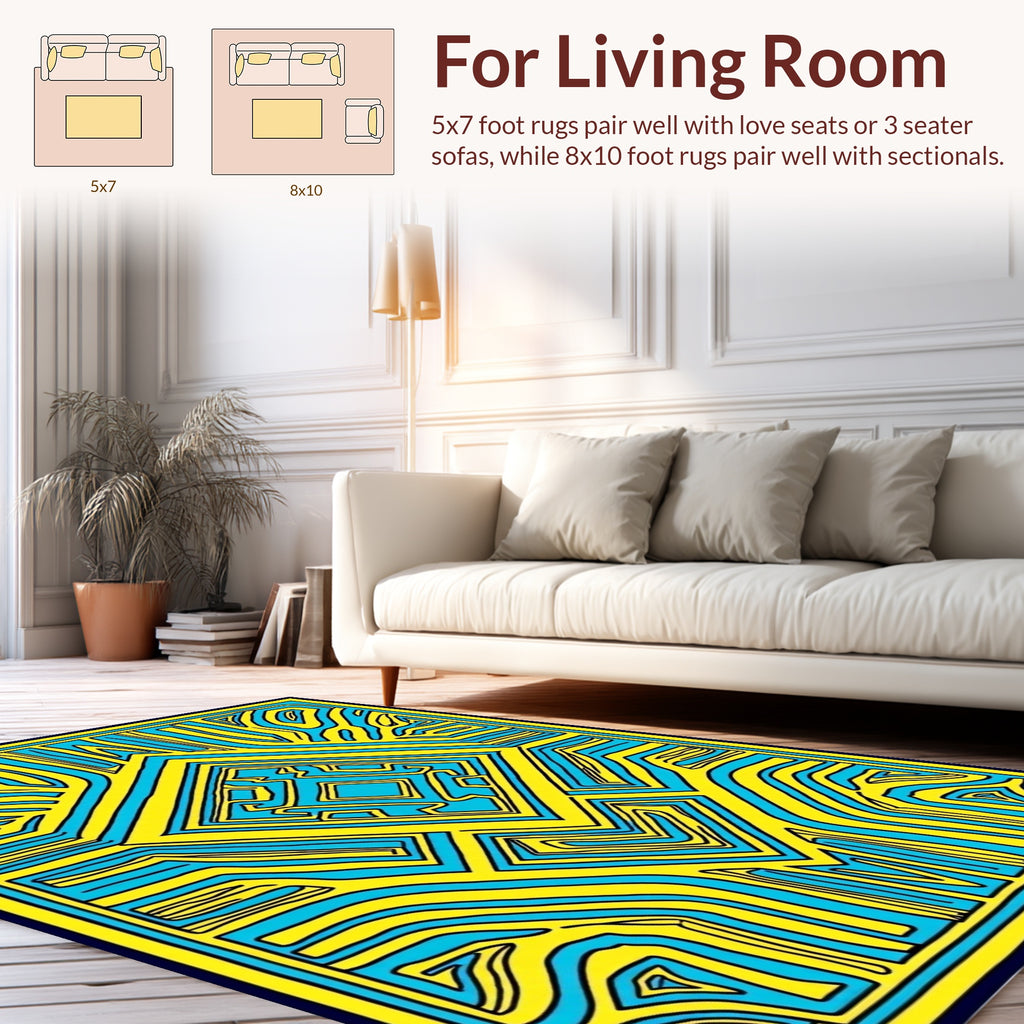 Bold Geometric Symmetrical Pattern Rug