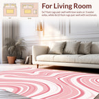 Pink Swirl Modern Abstract Pattern Rug